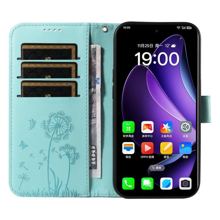 For OPPO Reno13 Global Dandelion Embossed Pattern Flip Leather Phone Case