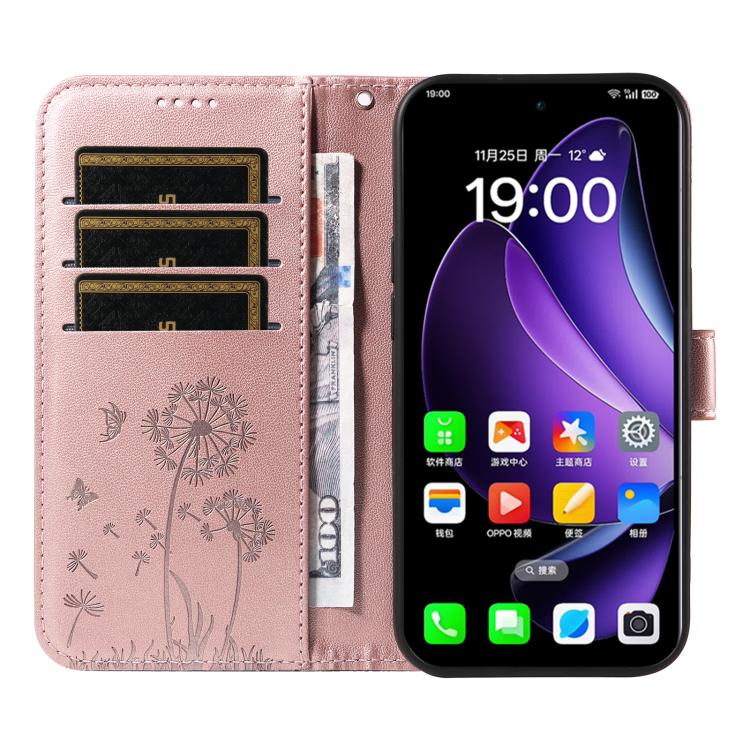 For OPPO Reno13 Global Dandelion Embossed Pattern Flip Leather Phone Case