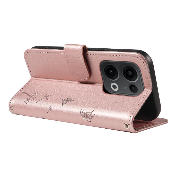 For OPPO Reno13 Global Dandelion Embossed Pattern Flip Leather Phone Case
