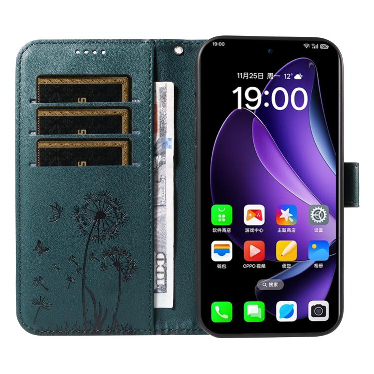 For OPPO Reno13 Global Dandelion Embossed Pattern Flip Leather Phone Case