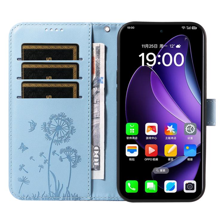 For OPPO Reno13 Global Dandelion Embossed Pattern Flip Leather Phone Case