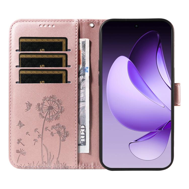 For OPPO Reno13 Pro Global Dandelion Embossed Pattern Flip Leather Phone Case