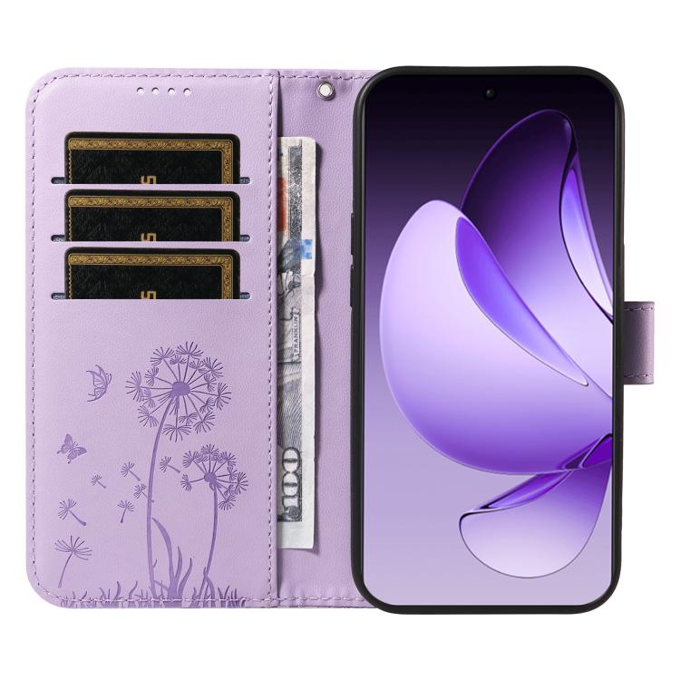 For OPPO Reno13 Pro Global Dandelion Embossed Pattern Flip Leather Phone Case