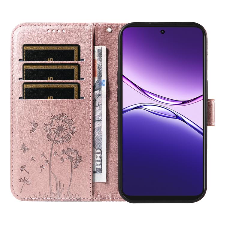 For OPPO A5 Pro 5G Global Dandelion Embossed Pattern Flip Leather Phone Case