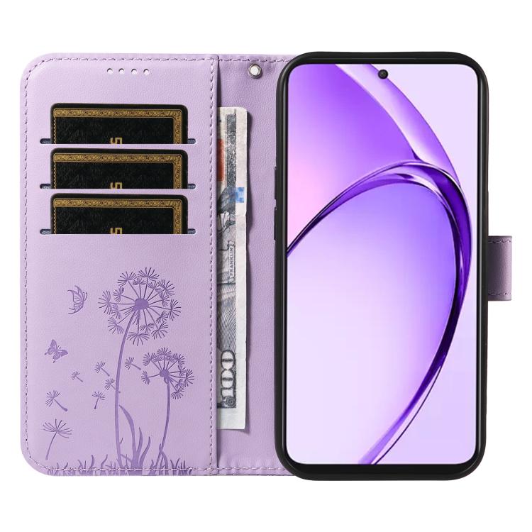 For OPPO K12X 5G Global Dandelion Embossed Pattern Flip Leather Phone Case