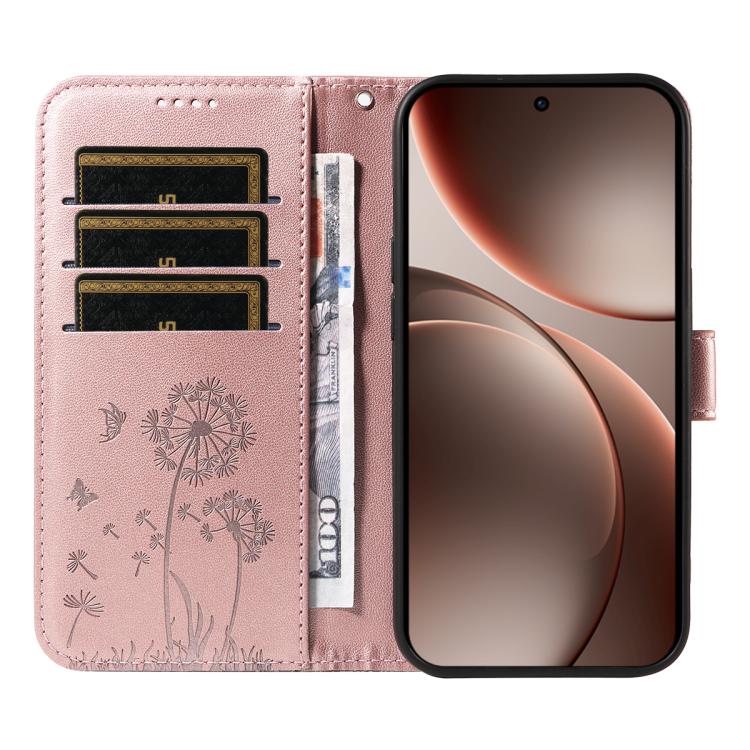 For OPPO Find X9 Pro Dandelion Embossed Pattern Flip Leather Phone Case