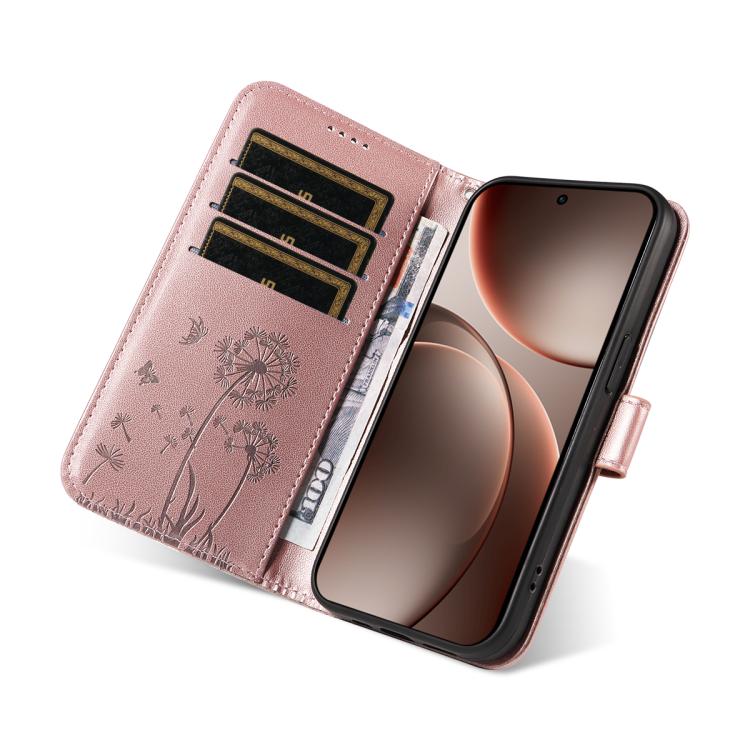 For OPPO Find X9 Pro Dandelion Embossed Pattern Flip Leather Phone Case