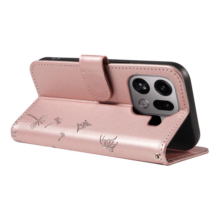 For OPPO Find X9 Pro Dandelion Embossed Pattern Flip Leather Phone Case