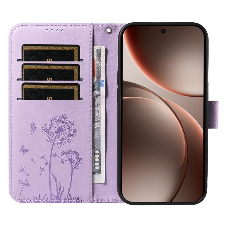 For OPPO Find X9 Pro Dandelion Embossed Pattern Flip Leather Phone Case
