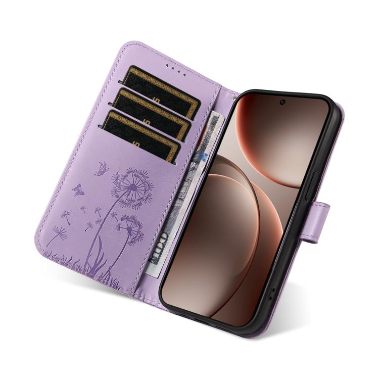 For OPPO Find X9 Pro Dandelion Embossed Pattern Flip Leather Phone Case