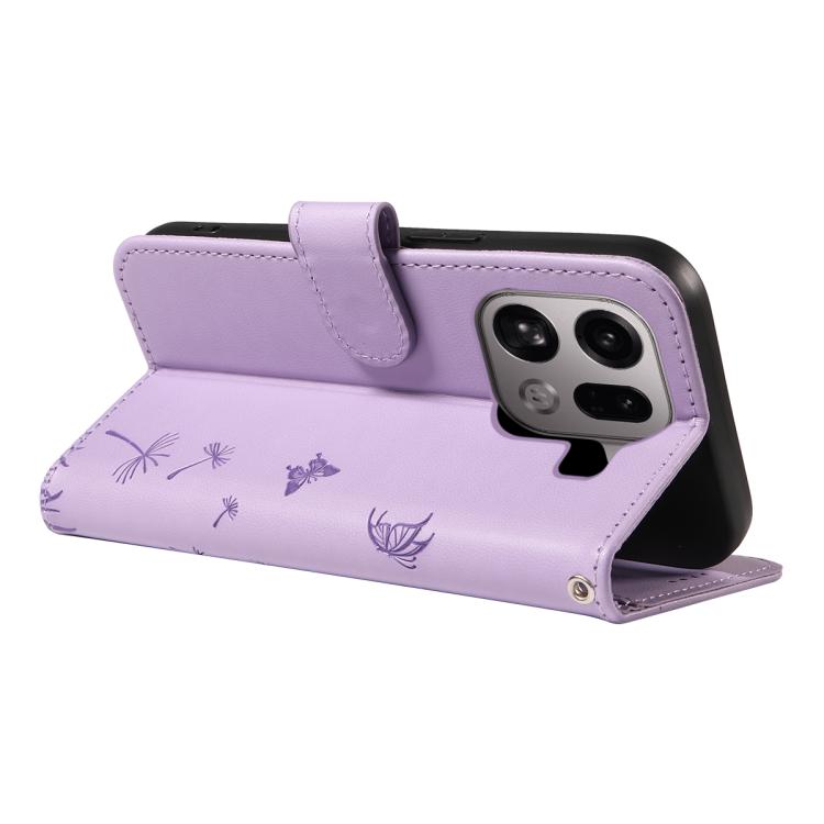 For OPPO Find X9 Pro Dandelion Embossed Pattern Flip Leather Phone Case
