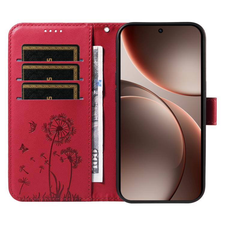 For OPPO Find X9 Pro Dandelion Embossed Pattern Flip Leather Phone Case