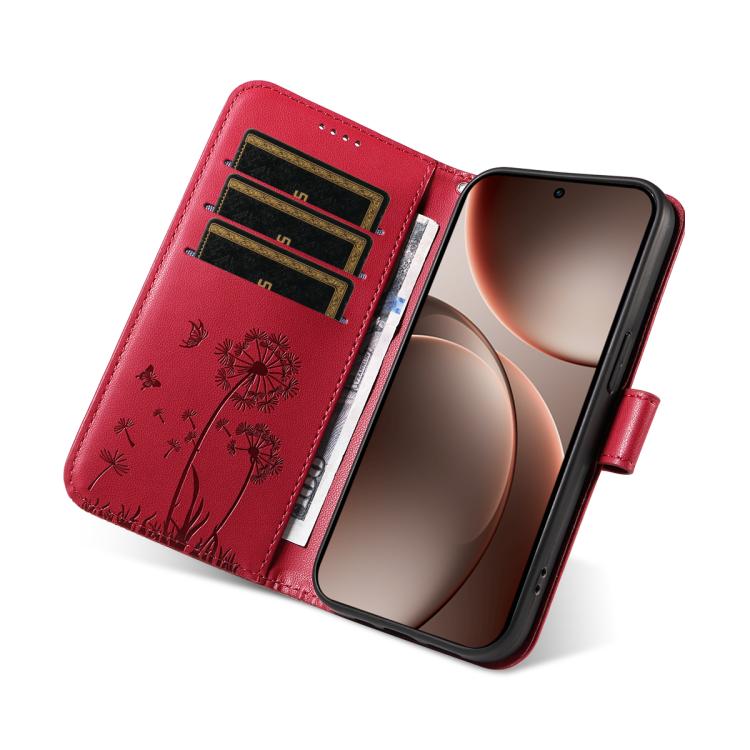 For OPPO Find X9 Pro Dandelion Embossed Pattern Flip Leather Phone Case