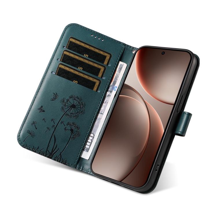 For OPPO Find X9 Pro Dandelion Embossed Pattern Flip Leather Phone Case