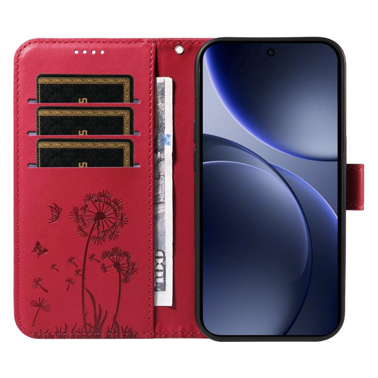 For OPPO Find X9 Dandelion Embossed Pattern Flip Leather Phone Case