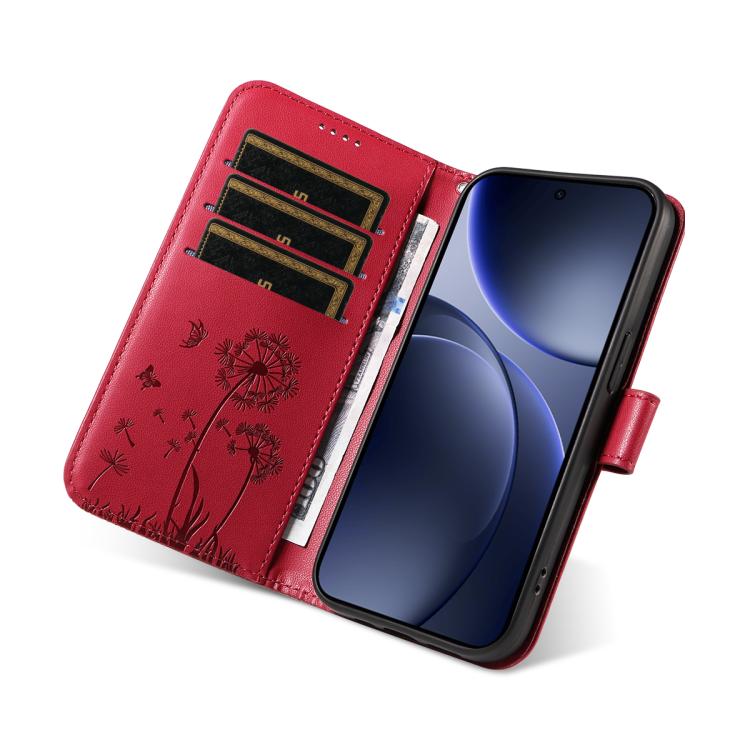 For OPPO Find X9 Dandelion Embossed Pattern Flip Leather Phone Case