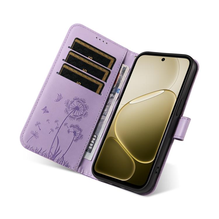 For OPPO A6X 5G / A6 5G Dandelion Embossed Pattern Flip Leather Phone Case