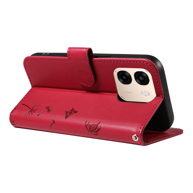 For OPPO A6X 5G / A6 5G Dandelion Embossed Pattern Flip Leather Phone Case