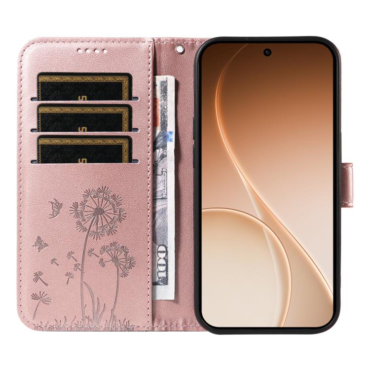For OPPO Reno15 5G Global Dandelion Embossed Pattern Flip Leather Phone Case