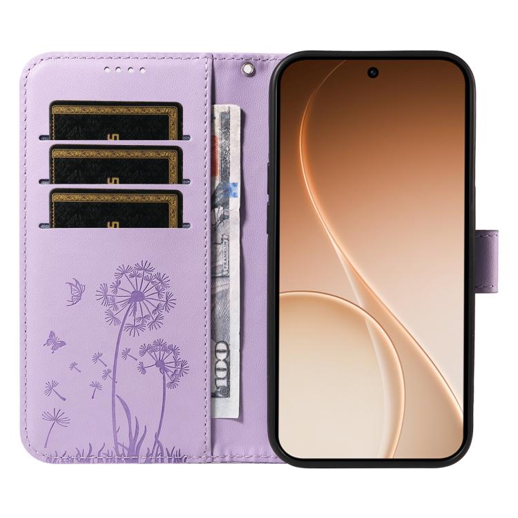 For OPPO Reno15 5G Global Dandelion Embossed Pattern Flip Leather Phone Case
