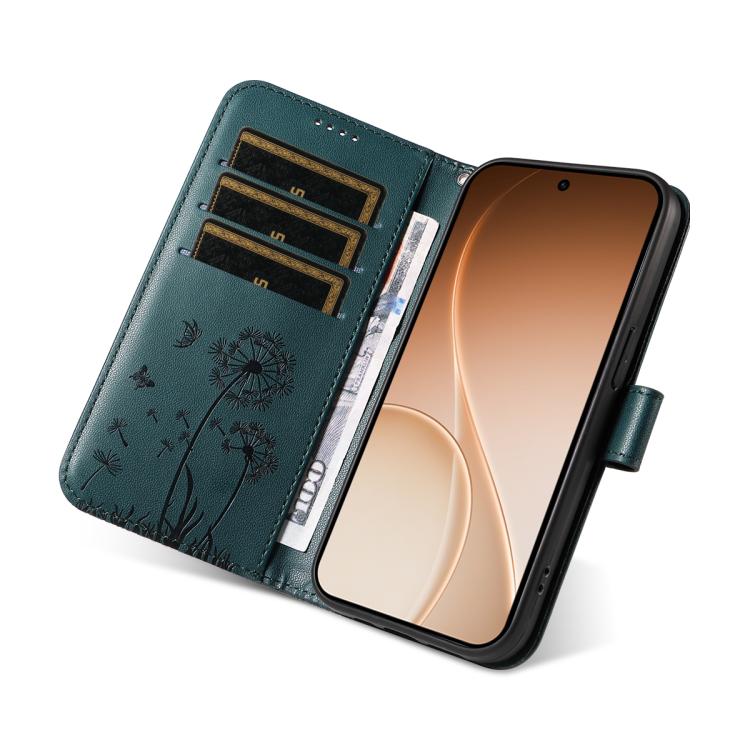 For OPPO Reno15 5G Global Dandelion Embossed Pattern Flip Leather Phone Case