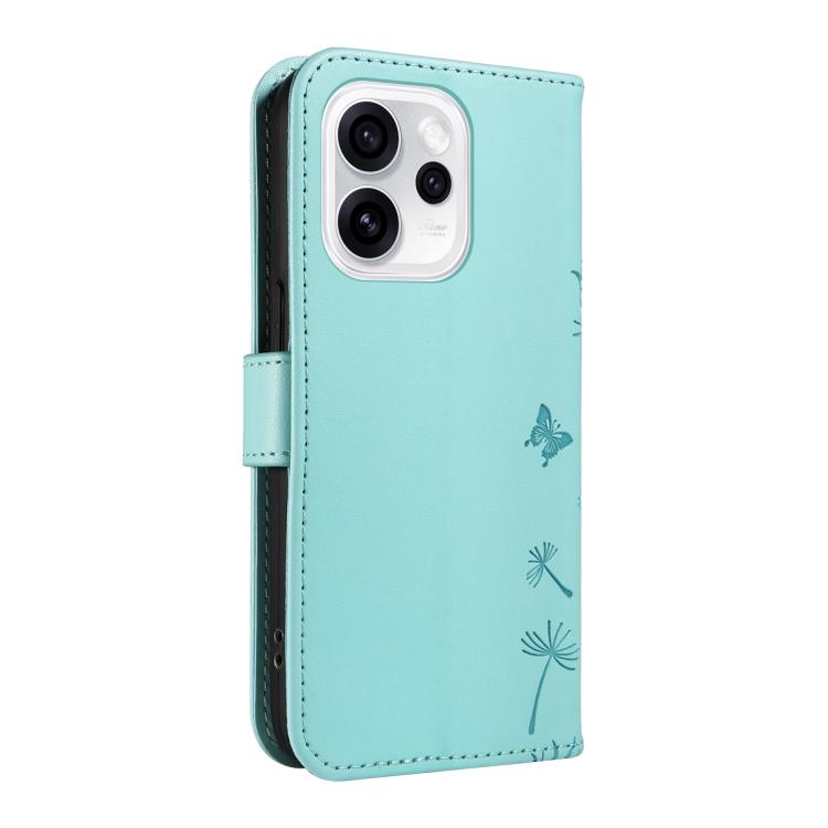 For OPPO Reno15 Pro 5G Global Dandelion Embossed Pattern Flip Leather Phone Case