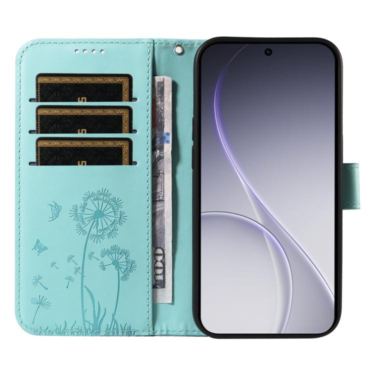 For OPPO Reno15 Pro 5G Global Dandelion Embossed Pattern Flip Leather Phone Case