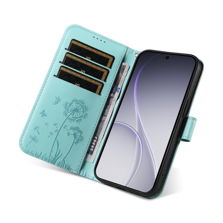 For OPPO Reno15 Pro 5G Global Dandelion Embossed Pattern Flip Leather Phone Case