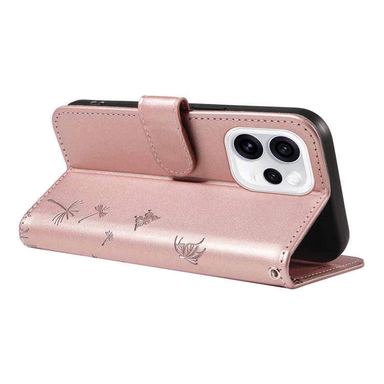 For OPPO Reno15 Pro 5G Global Dandelion Embossed Pattern Flip Leather Phone Case