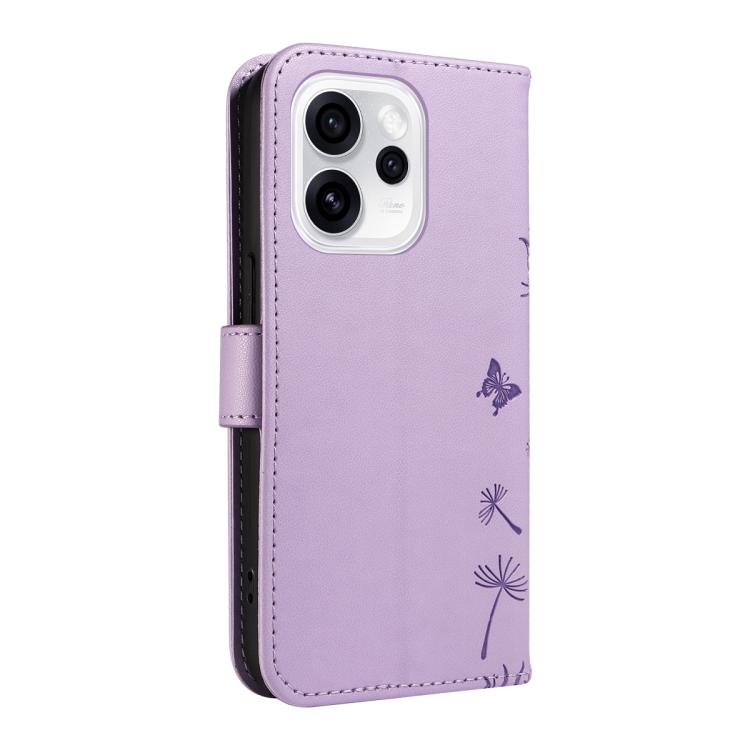 For OPPO Reno15 Pro 5G Global Dandelion Embossed Pattern Flip Leather Phone Case