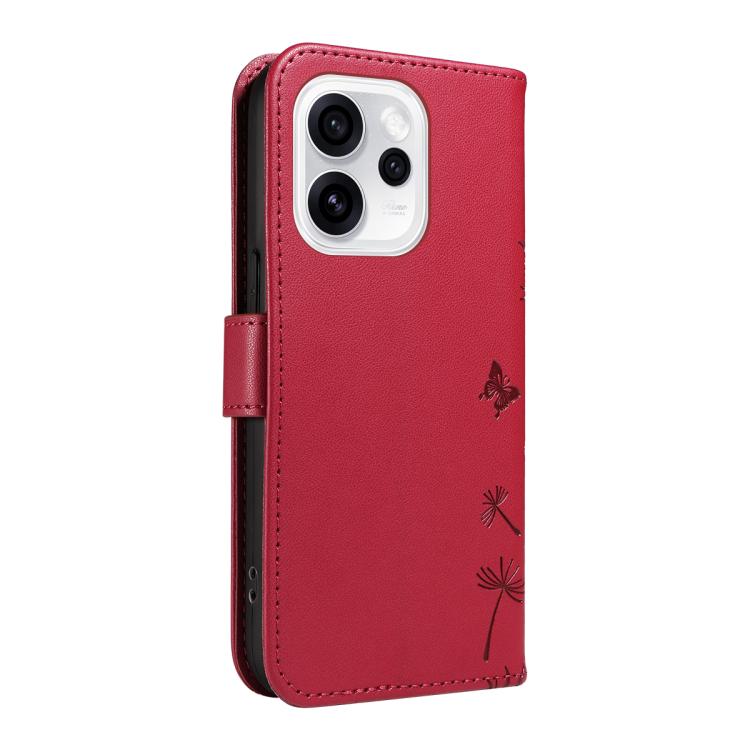 For OPPO Reno15 Pro 5G Global Dandelion Embossed Pattern Flip Leather Phone Case