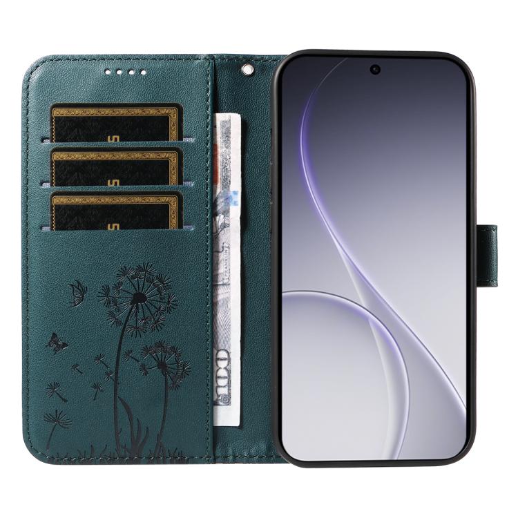 For OPPO Reno15 Pro 5G Global Dandelion Embossed Pattern Flip Leather Phone Case