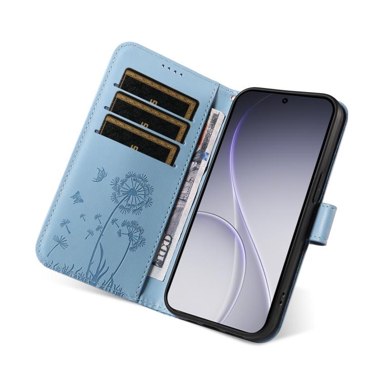 For OPPO Reno15 Pro 5G Global Dandelion Embossed Pattern Flip Leather Phone Case