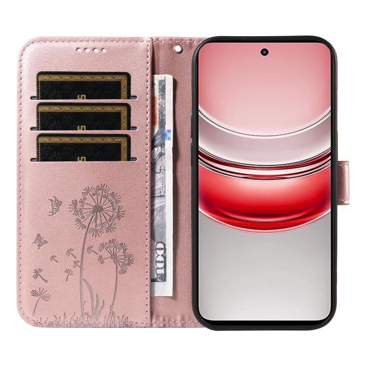 For Realme 14x 5G Global Dandelion Embossed Pattern Flip Leather Phone Case