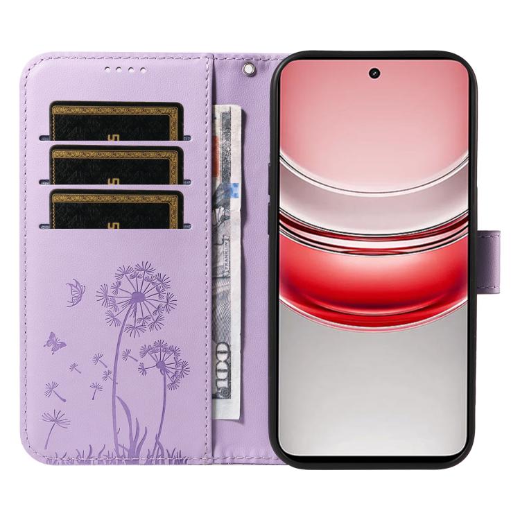 For Realme 14x 5G Global Dandelion Embossed Pattern Flip Leather Phone Case