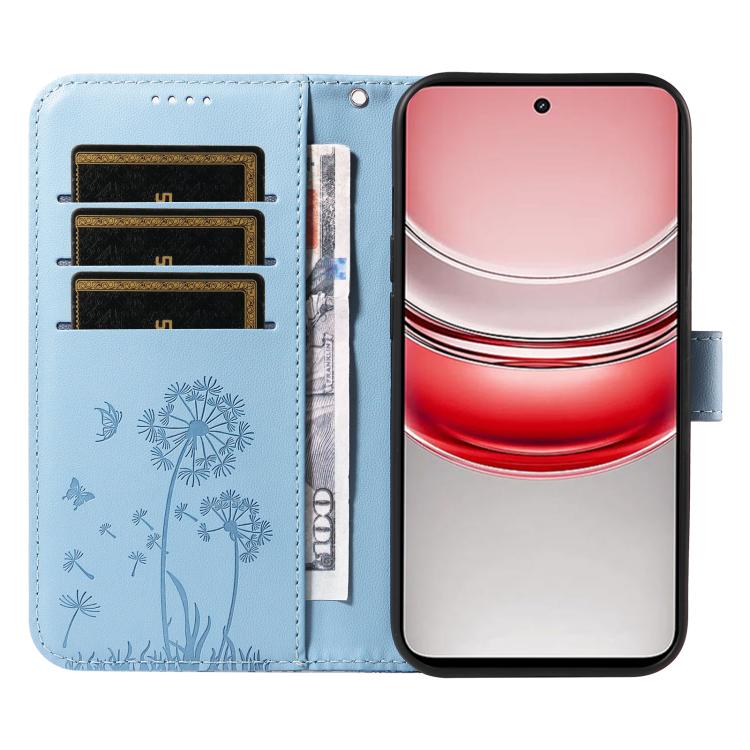 For Realme 14x 5G Global Dandelion Embossed Pattern Flip Leather Phone Case