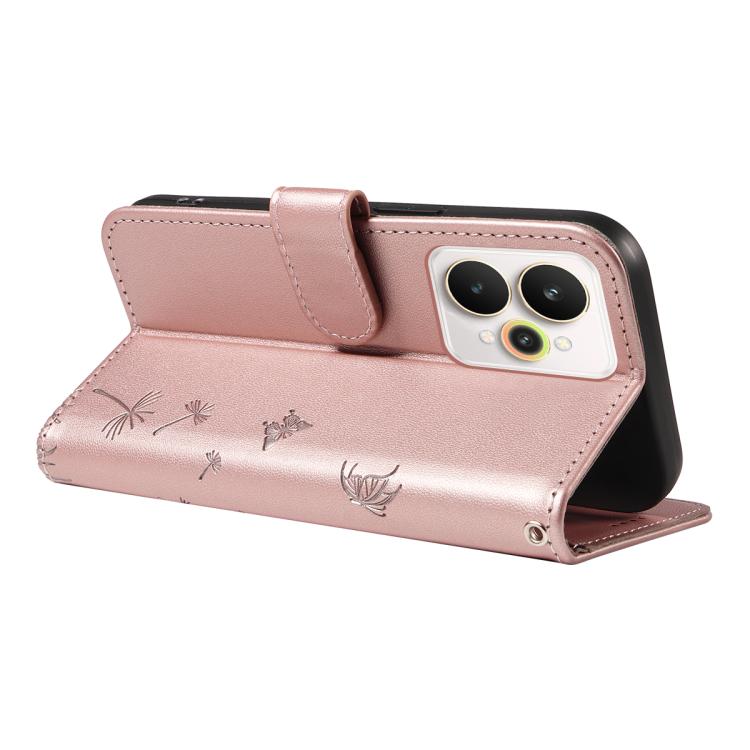 For Realme 15 5G Dandelion Embossed Pattern Flip Leather Phone Case
