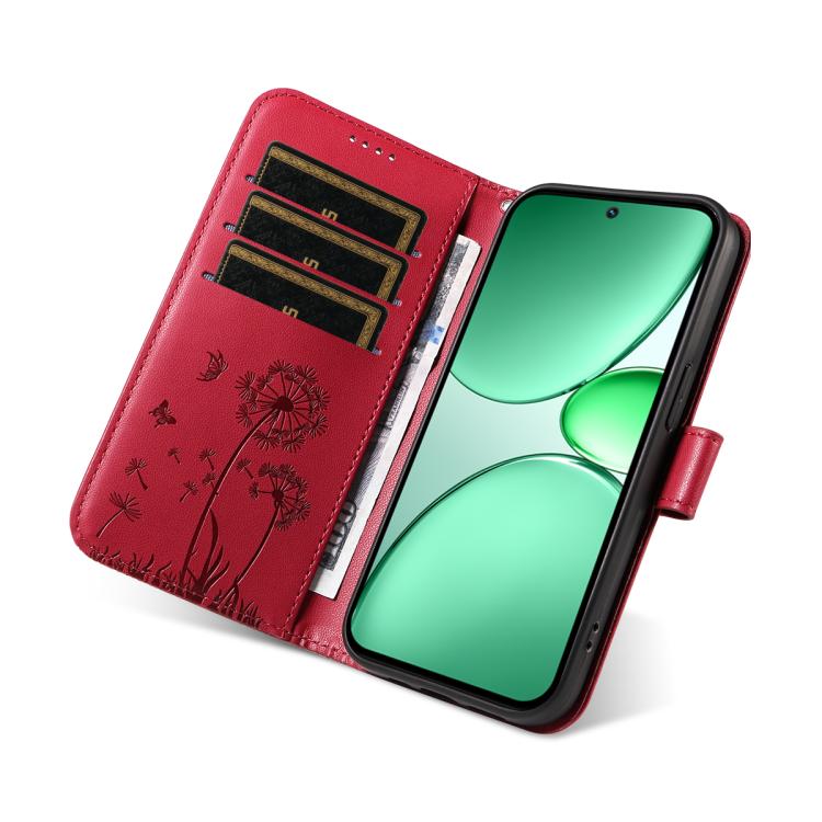 For Realme C85 5G / 15X 5G India Dandelion Embossed Pattern Flip Leather Phone Case