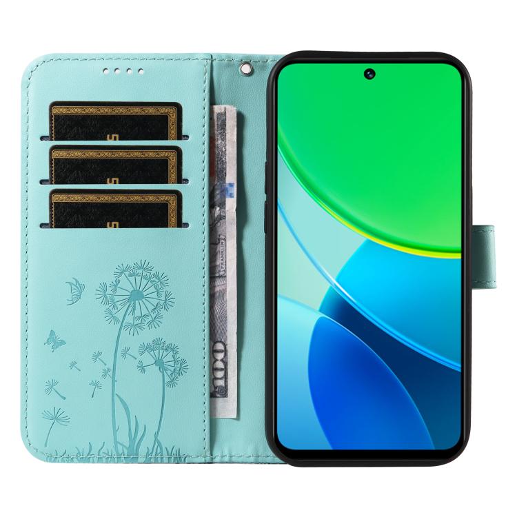 For vivo Y19S 4G Global Dandelion Embossed Pattern Flip Leather Phone Case