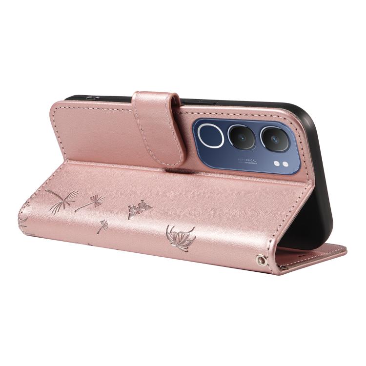 For vivo Y19S 4G Global Dandelion Embossed Pattern Flip Leather Phone Case