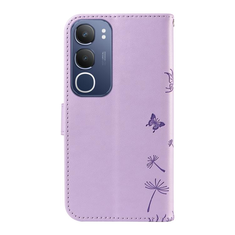 For vivo Y19S 4G Global Dandelion Embossed Pattern Flip Leather Phone Case