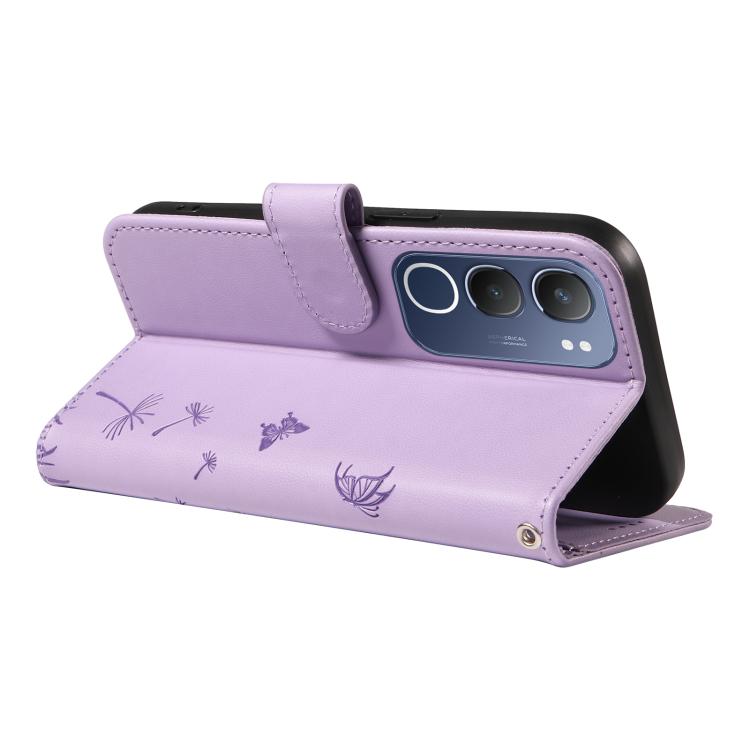 For vivo Y19S 4G Global Dandelion Embossed Pattern Flip Leather Phone Case