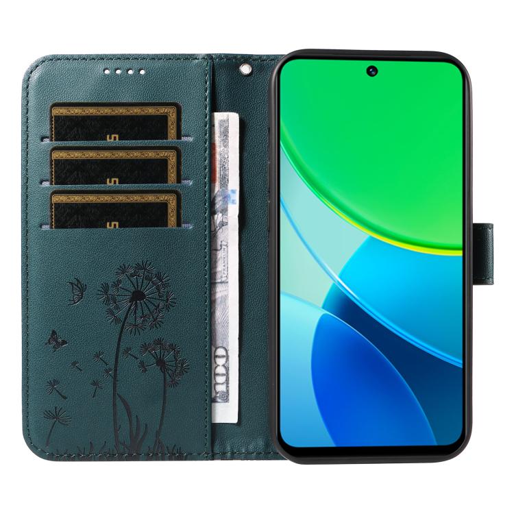 For vivo Y19S 4G Global Dandelion Embossed Pattern Flip Leather Phone Case