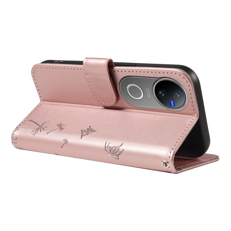 For vivo V50 5G Global Dandelion Embossed Pattern Flip Leather Phone Case