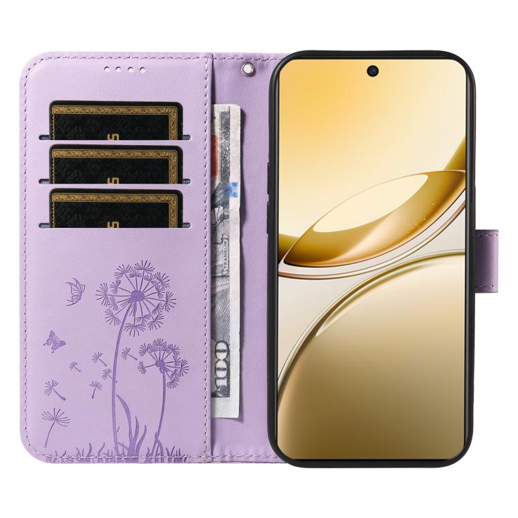 For vivo V50 5G Global Dandelion Embossed Pattern Flip Leather Phone Case