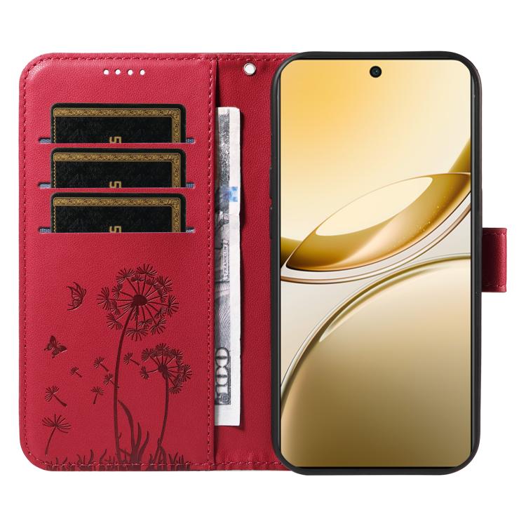 For vivo V50 5G Global Dandelion Embossed Pattern Flip Leather Phone Case