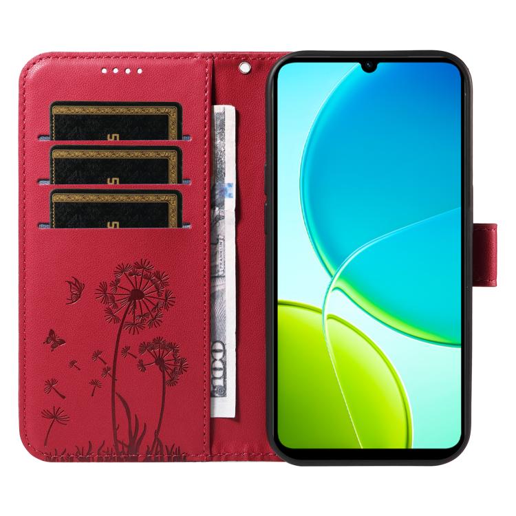 For vivo Y29S 5G / Y04 Dandelion Embossed Pattern Flip Leather Phone Case
