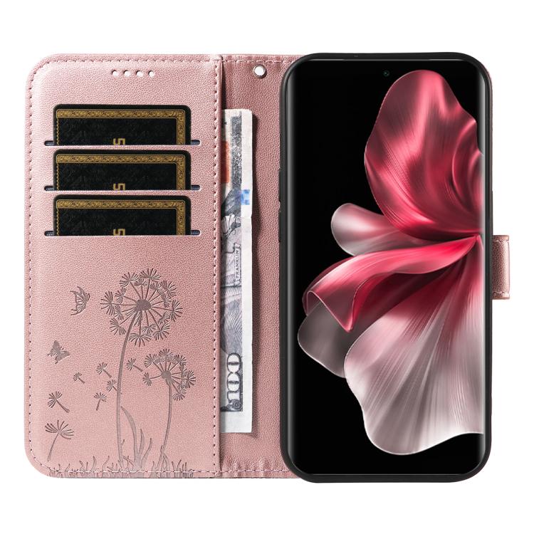For vivo V30E / V40 Lite Global Dandelion Embossed Pattern Flip Leather Phone Case
