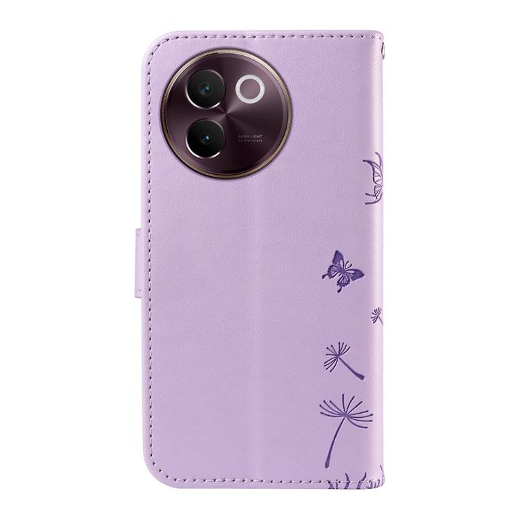For vivo V30E / V40 Lite Global Dandelion Embossed Pattern Flip Leather Phone Case