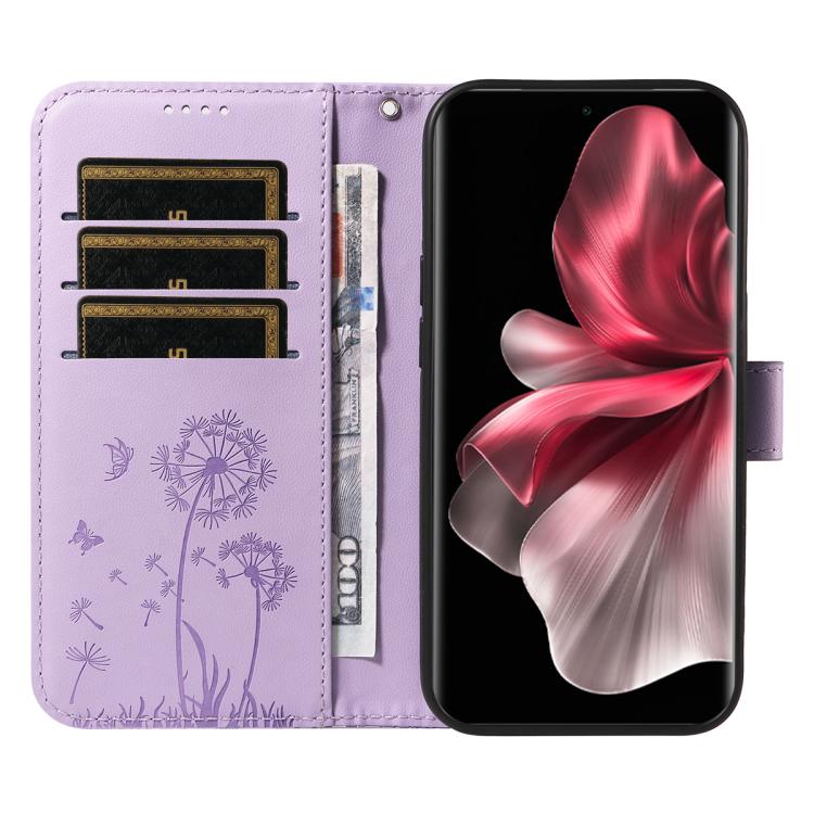 For vivo V30E / V40 Lite Global Dandelion Embossed Pattern Flip Leather Phone Case
